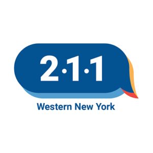 This is the logo for 211 Western New York.