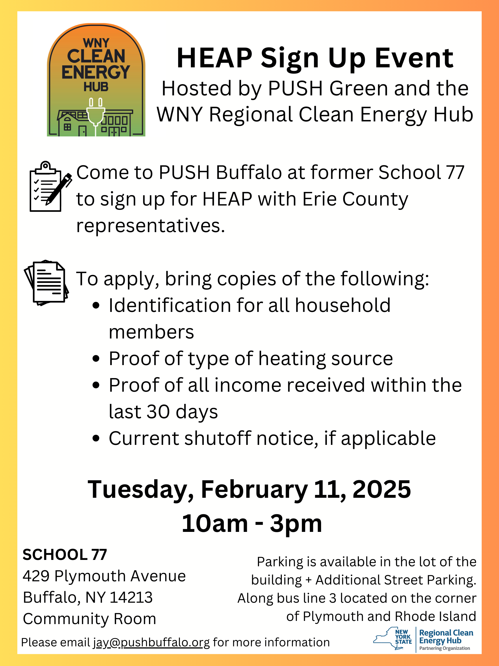 Erie County HEAP Heating Season Sign Up Event