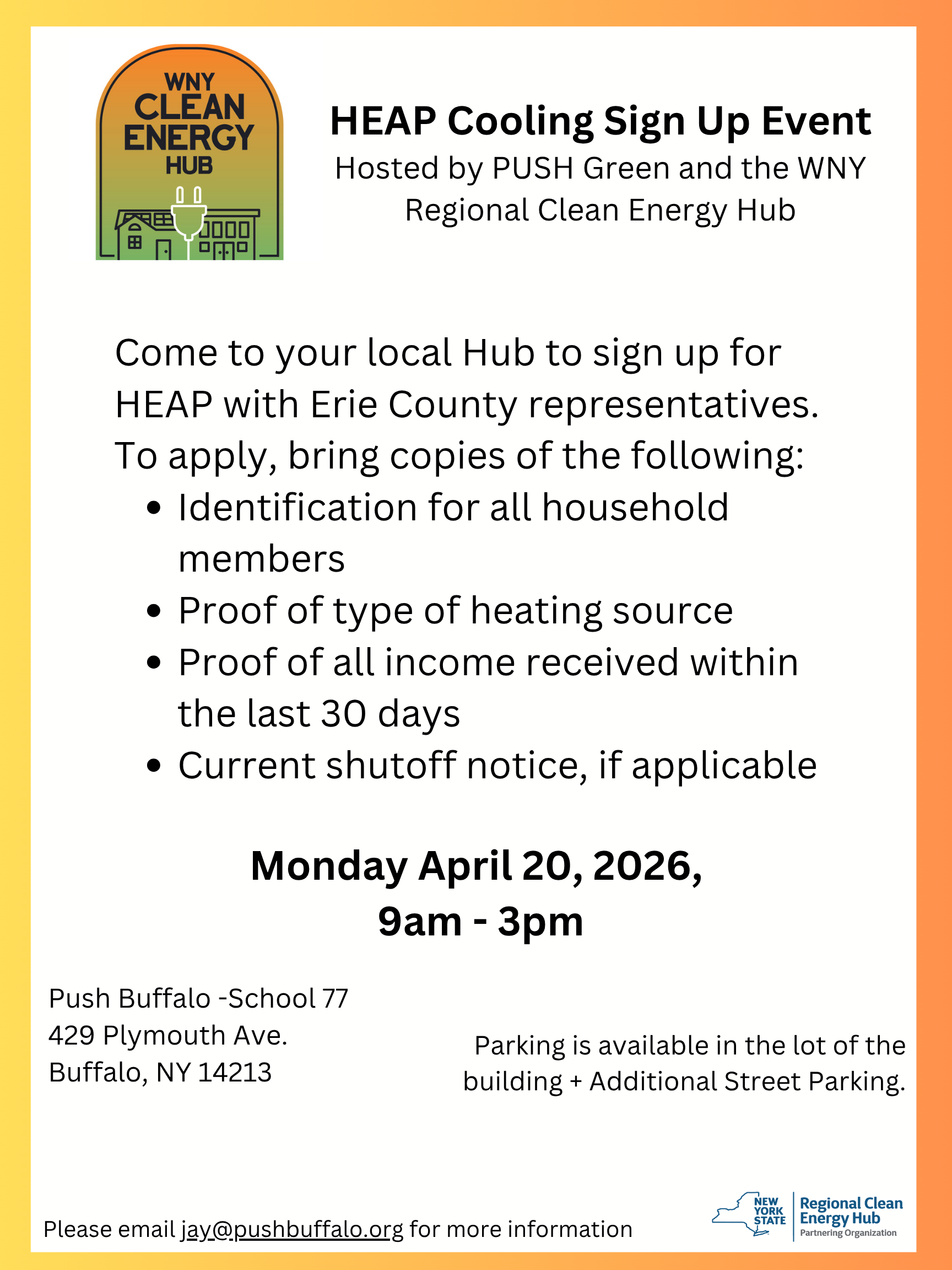 Erie County HEAP Cooling Outreach event